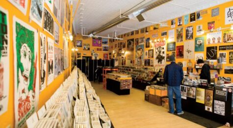 Orange Records in Downtown, College Town, Fargo, ND.