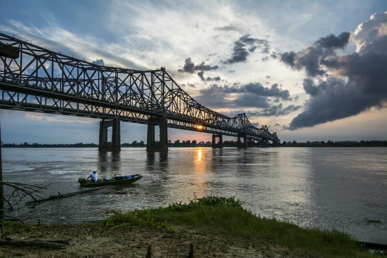 Natchez Bridge Crossing the Mississippi River