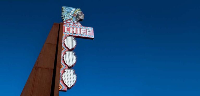 The Historic Chief Theater Sign in Pocatello, ID