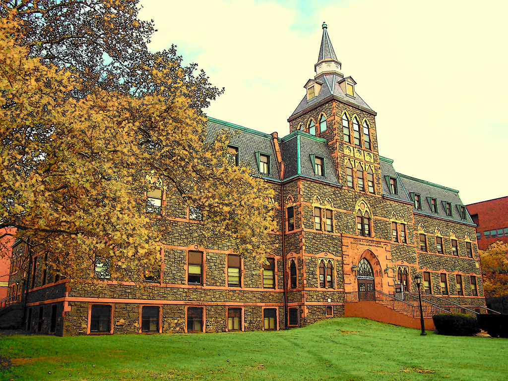 front shot of Stevens Institute of Technology