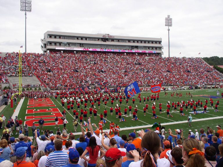 this is game day at a University of Mississippi football game