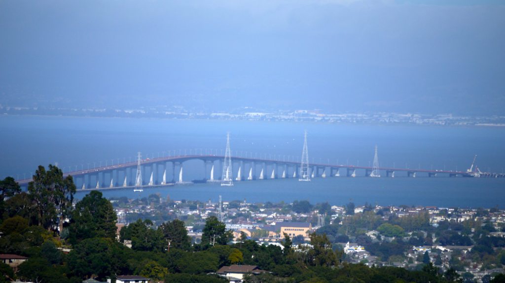 San Mateo Bridge across the San Francisco Bay.