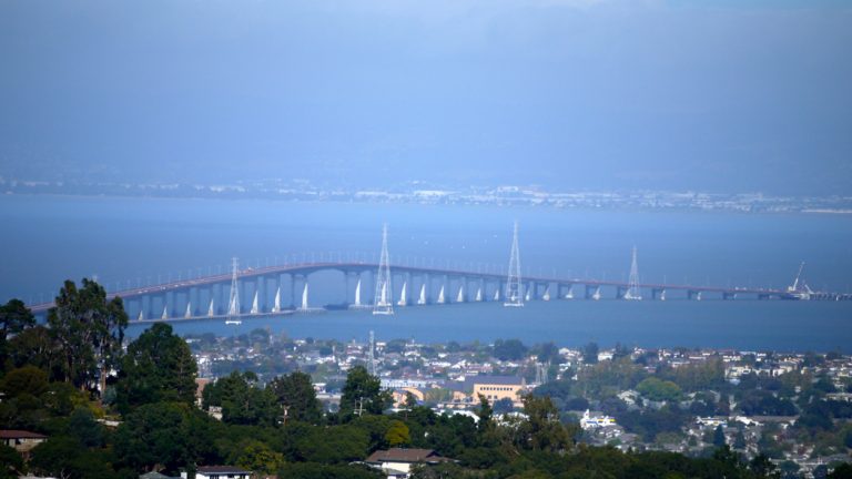 San Mateo Bridge across the San Francisco Bay.