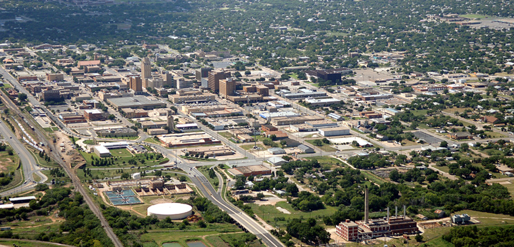 Aerial view of downtown Abilene