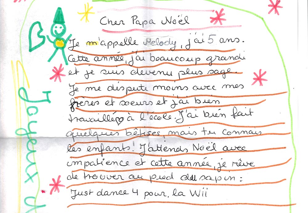 France letter to santa