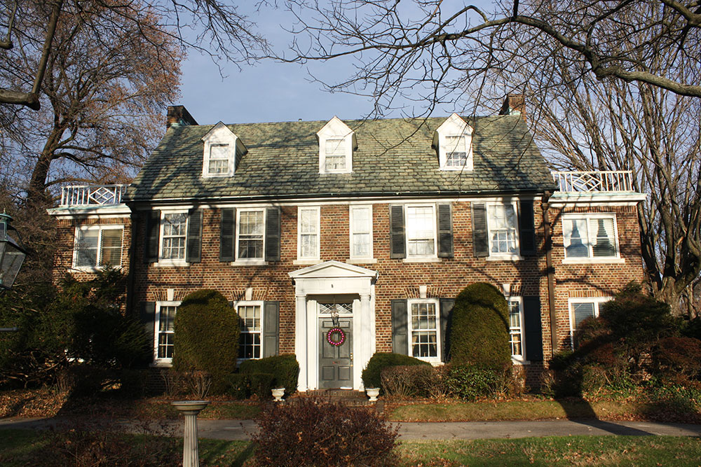 Exterior of a royal relic in the US - Grace Kelly's childhood home, which is located in Philadelphia, Pennsylvania.