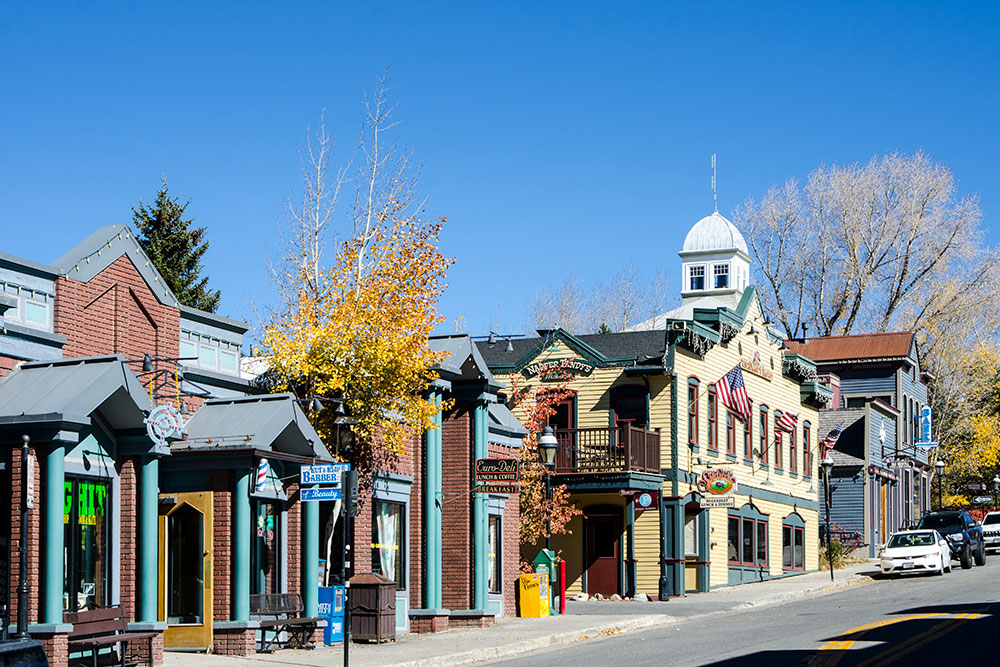 Main Street in Breckenridge, a quaint resort town in Colorado. 