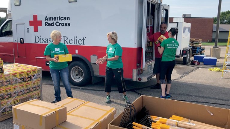 In 2018 the McFarland Clinic team mobilized to help in Marshalltown, IA after a tornado.