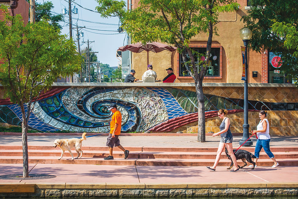 The pueblo riverwalk is a great palce for a stroll and admiring public art in Pueblo, CO.