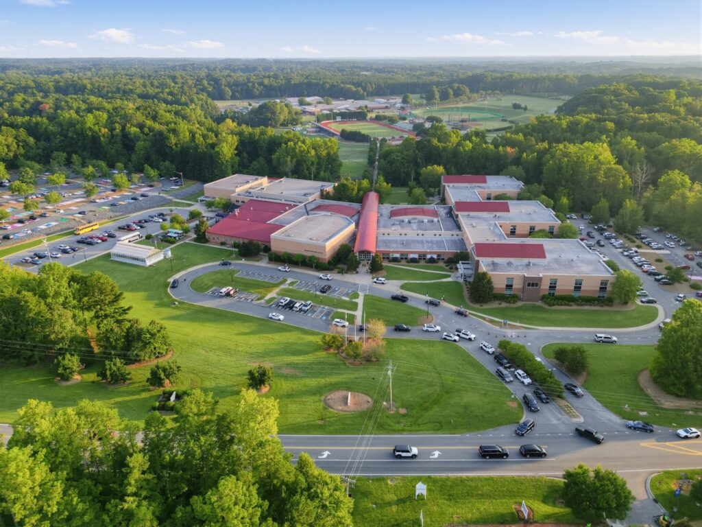 Aerial view of Weddington High School