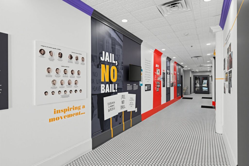 The timeline at The Kounter restaurant from the 1961 where the "Friendship Nine" shaped the Civil Rights Movement.