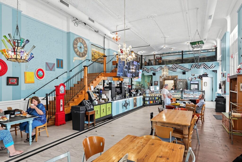 Interior of Amélie's French Bakery & Café in Rock Hill, South Carolina
