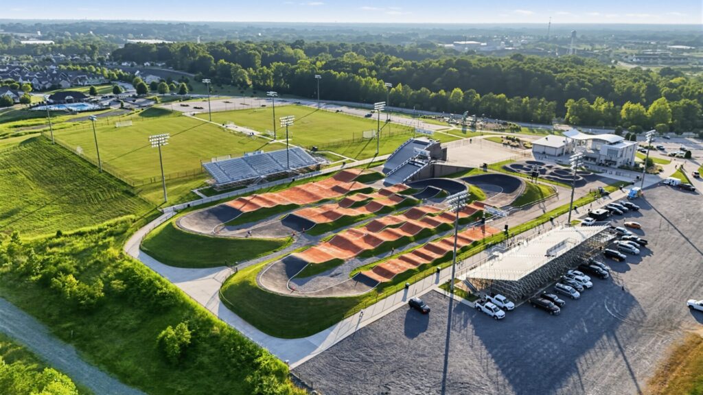 Aerial view of the Rock Hill BMX facility 