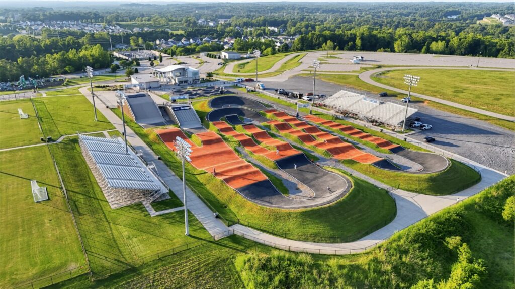 Aerial view of Rock Hill BMX
