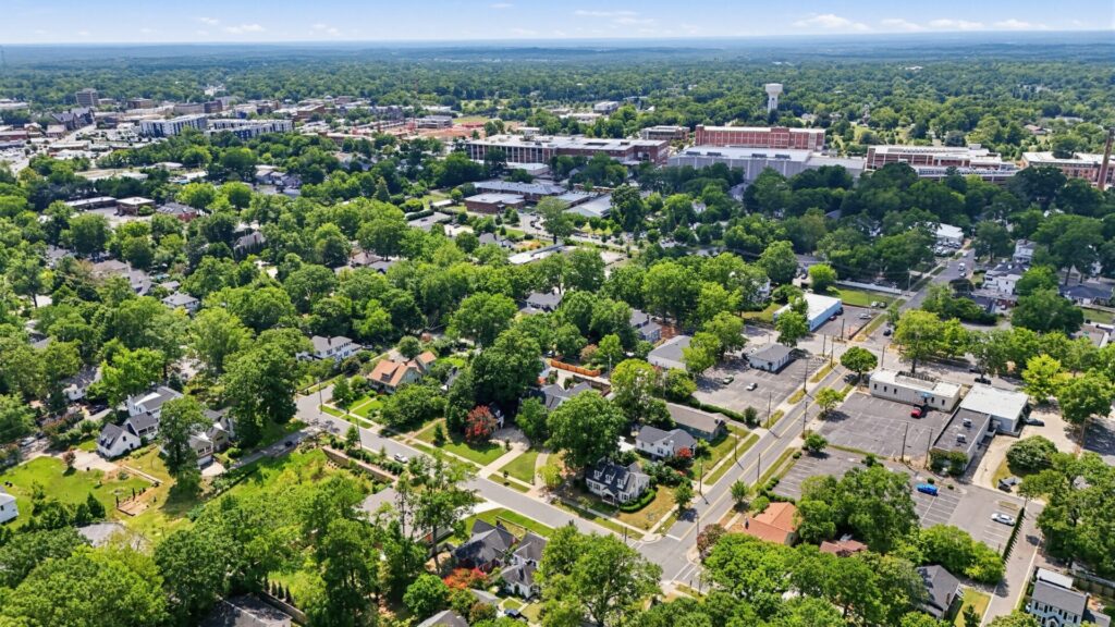 Aerial view of Ebenezer Village in Rock Hill