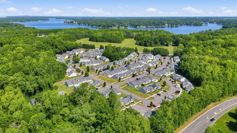 Aerial view of the India Hook neighborhood in Rock Hill