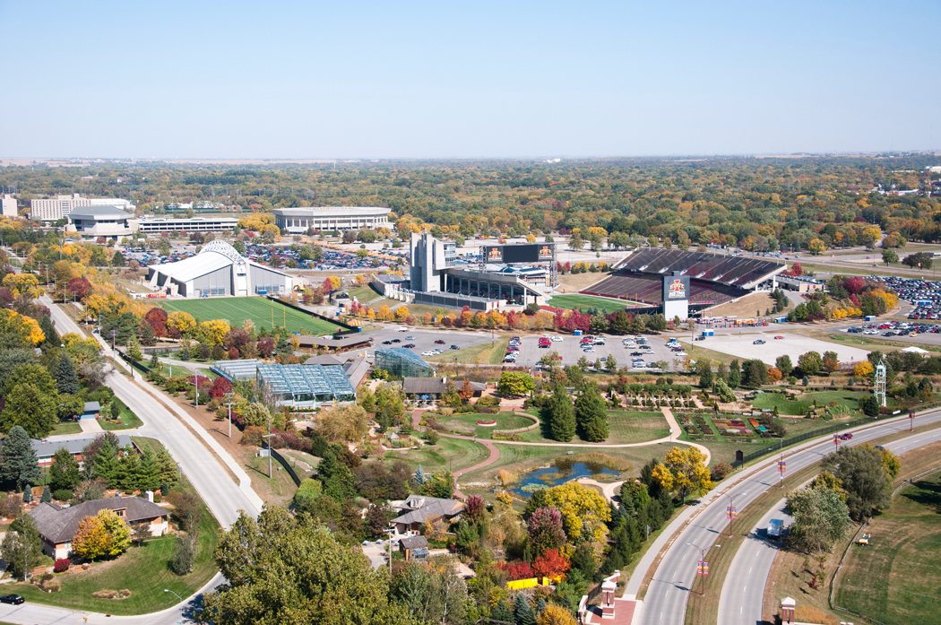 Aerial view of Ames, IA.