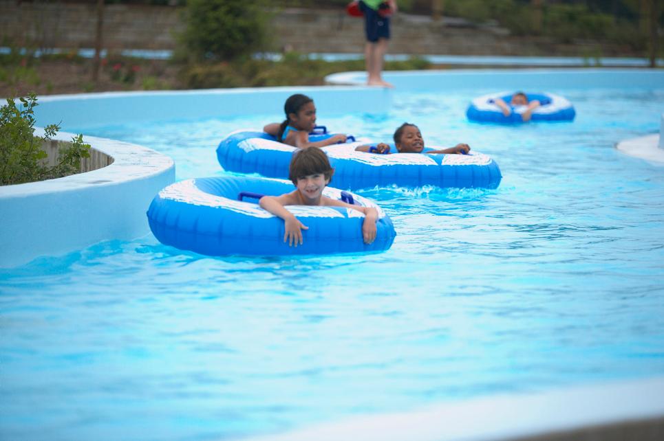 The Waterpark at the Monon Community Center in Carmel, Ind., has water slides, a lazy river, a lap pool and more.