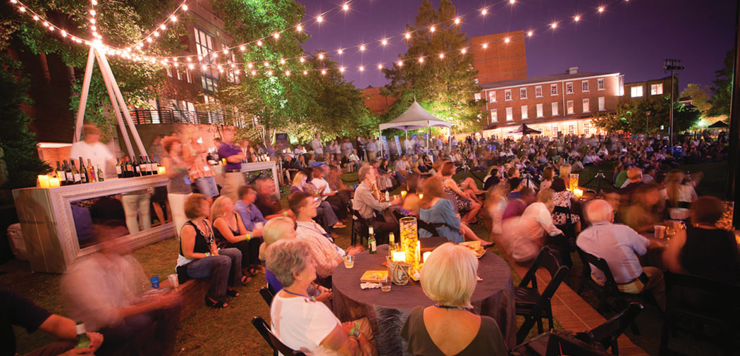vent-goers enjoy a night of Euphoria, an annual food and wine festival, in downtown Greenville, South Carolina.