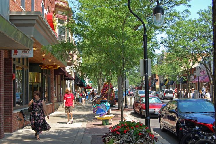 Downtown Naperville, Ill., includes a theater district, shops, restaurants and more.