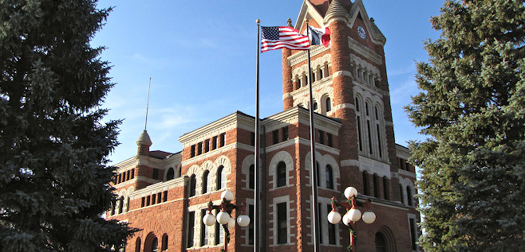 A view of the Sioux County Courthouse in Orange City, Iowa.