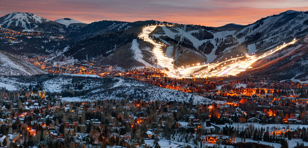 A sunset view of Park City, Utah.