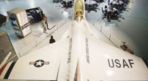 F-16 jet on display at museum
