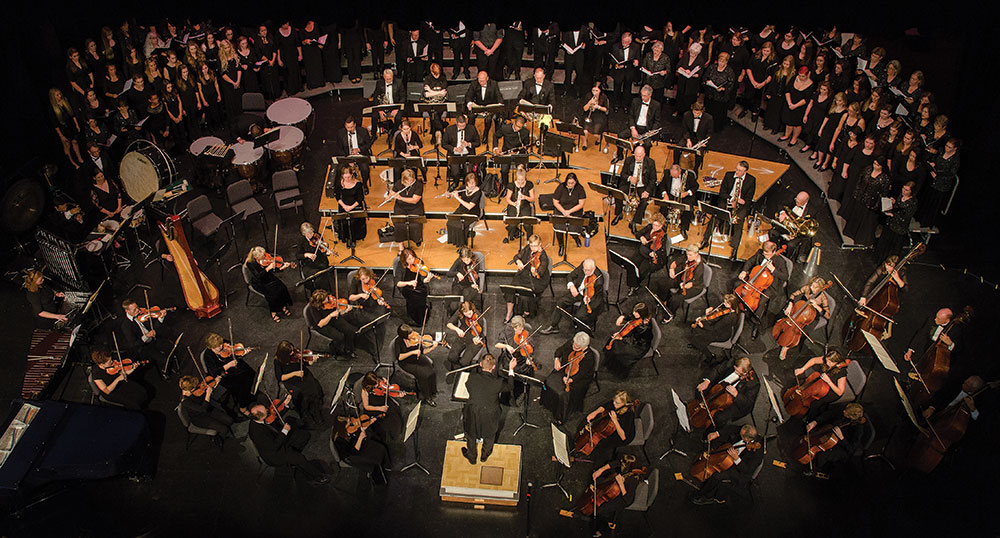 overhead view of symphony