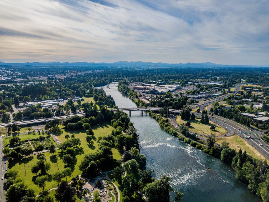 Eugene, OR aerial shot
