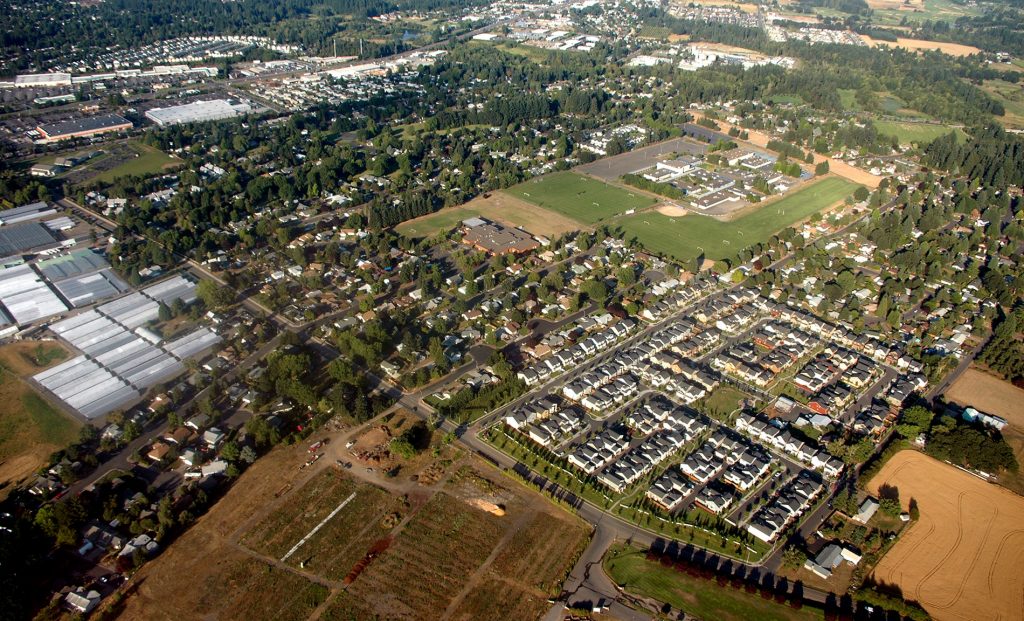 Hillsboro, OR aerial shot