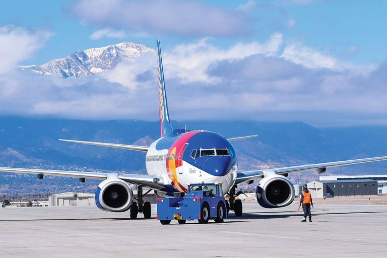 Southwest Plane at the Colorado Springs Airport