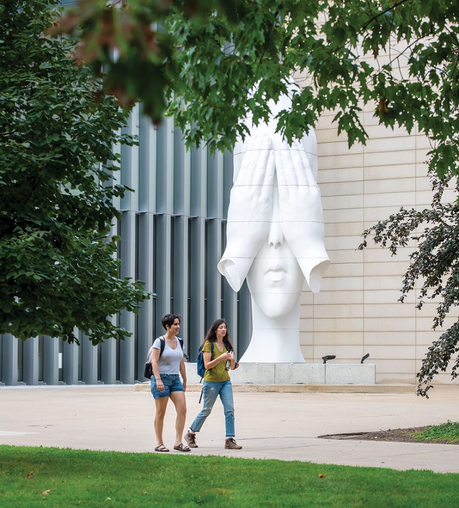 “Behind the Walls” sculpture by Jaume Plensa