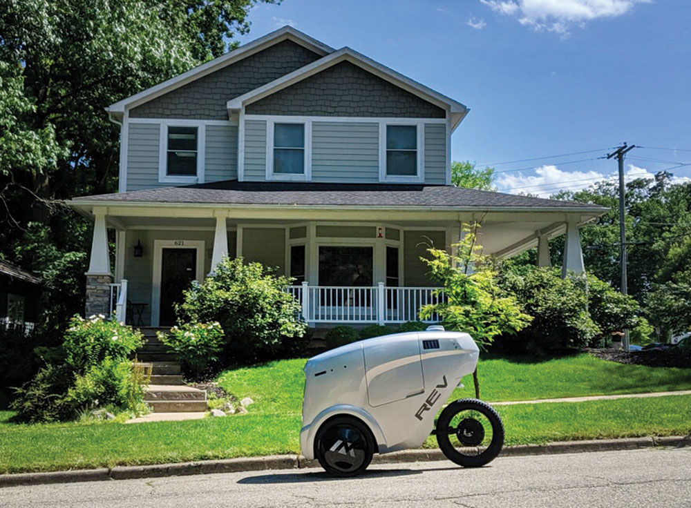 A delivery bot in Ann Arbor, MI.