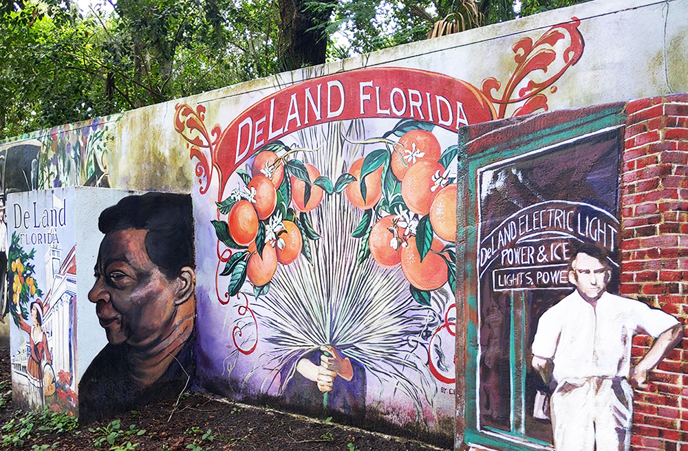 DeLand, FL art mural at Painter's Pond Park