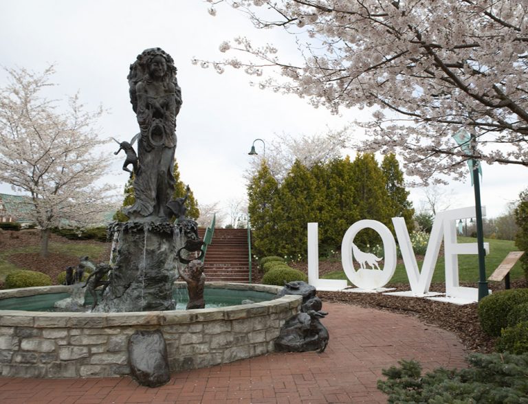 Love sculpture in Abingdon, VA