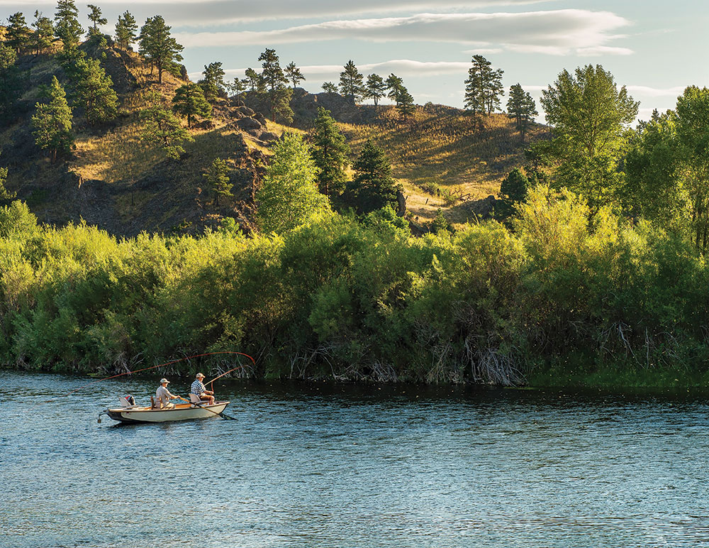 Fly fishing on the Missouri River in Montana