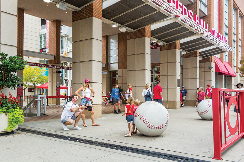 Group of people enjoying the Great American Ball Park
