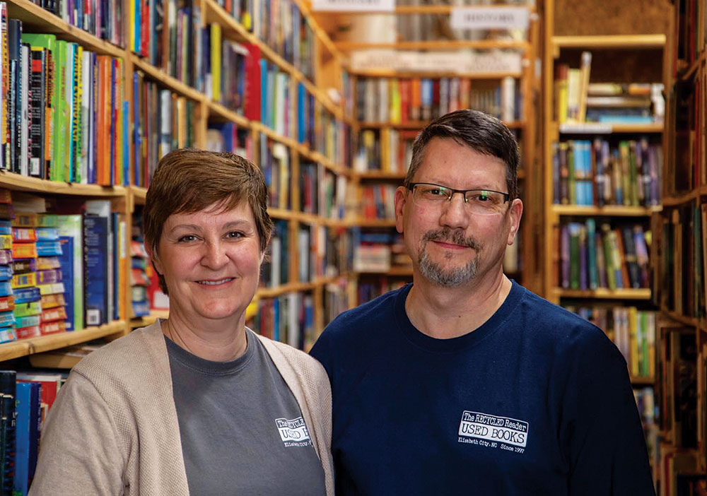 Ben and Jane Wysor, owners of The Recycled Reader in Elizabeth City
