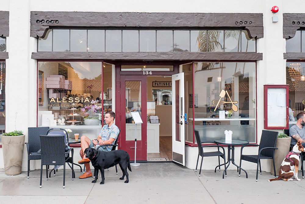 Exterior front of Alessia Patisserie & Cafe in Santa Barbara, Calif.