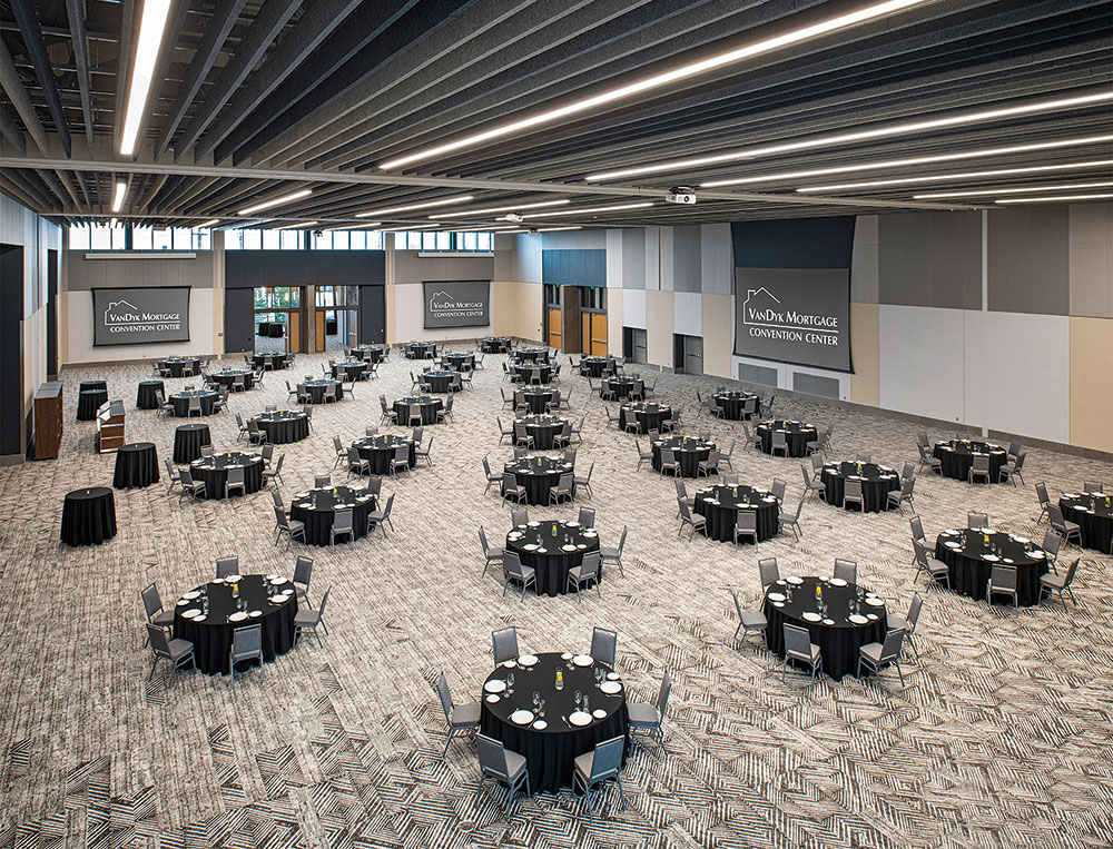 Banquet layout at VanDyk Mortgage Convention Center in Muskegon, MI