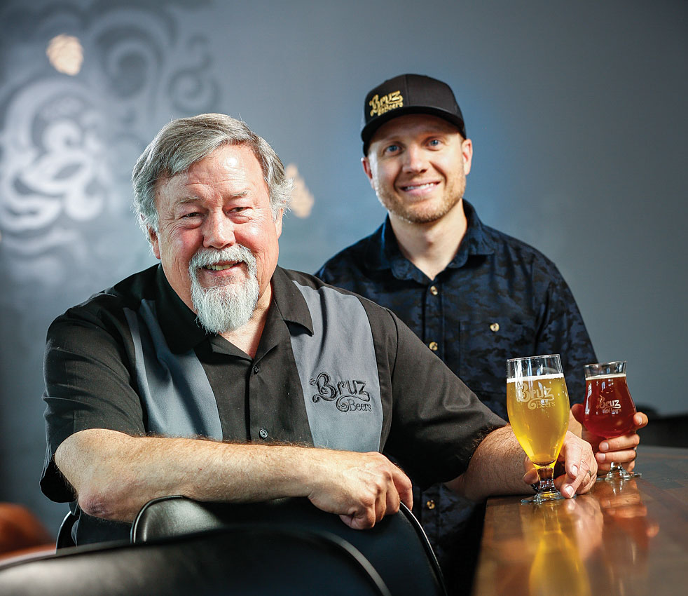 Ryan Evans (right) and Charlie Gottenkieny, co-owners of Bruz Beers