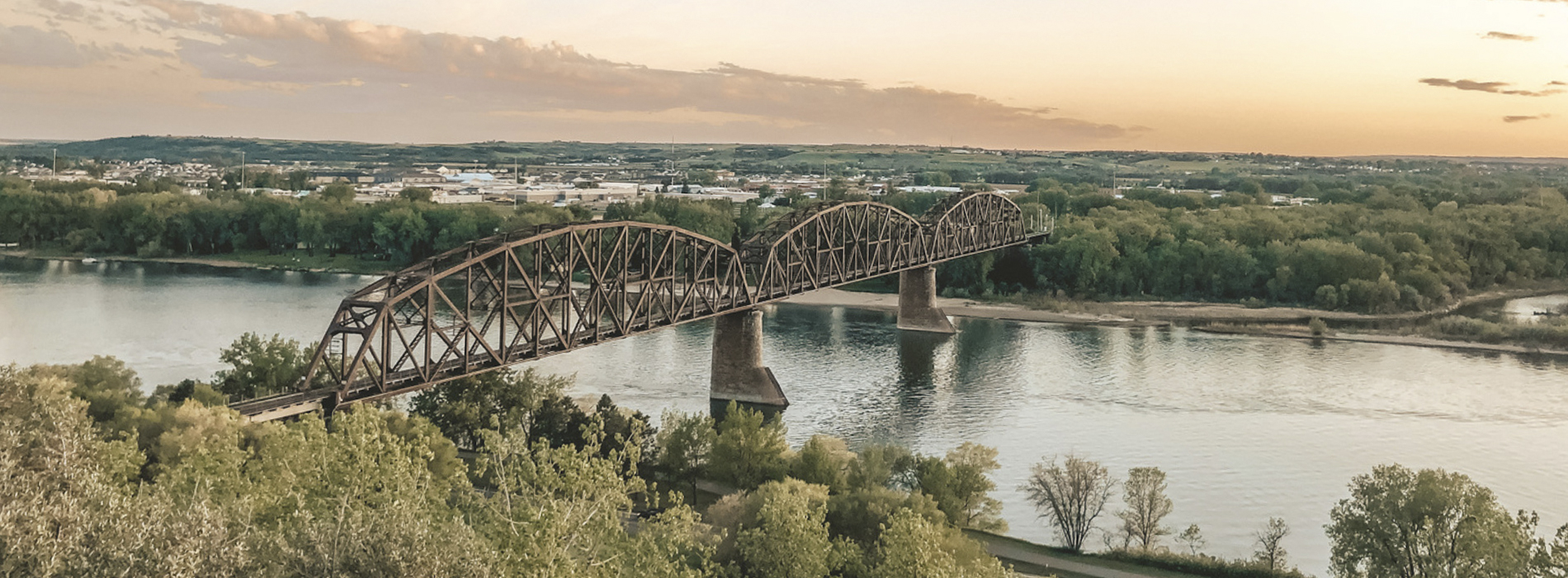 Bridge over the Missouri River between Bismarck and Mandan, ND