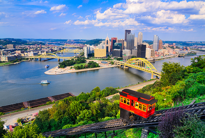 Pittsburgh, Pennsylvania downtown skyline.