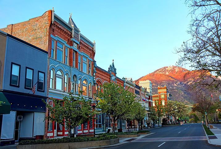 Downtown view in Provo UT