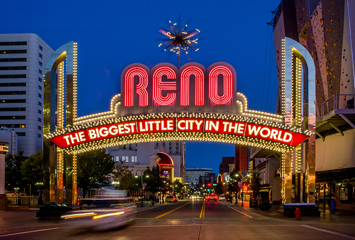 Welcome sign in Reno, Nevada