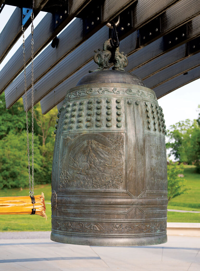 The 8,000-pound, bronze International Friendship Bell is located in A.K. Bissell Park in Oak Ridge, TN.