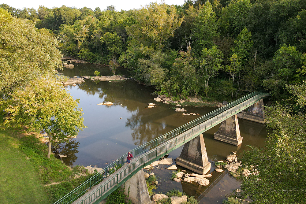 Bridge across the Faith Rock Trail in Asheboro, NC