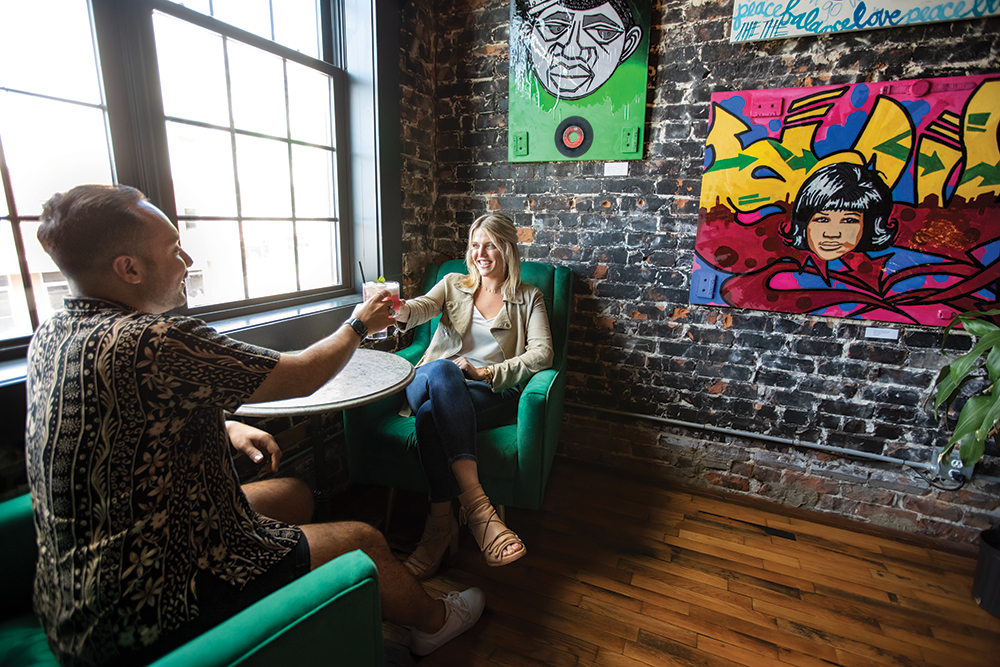 Visitors enjoy drinks at Proof Bar and Incubator in Chattanooga, Tennessee. ©Journal Communications/Jeff Adkins