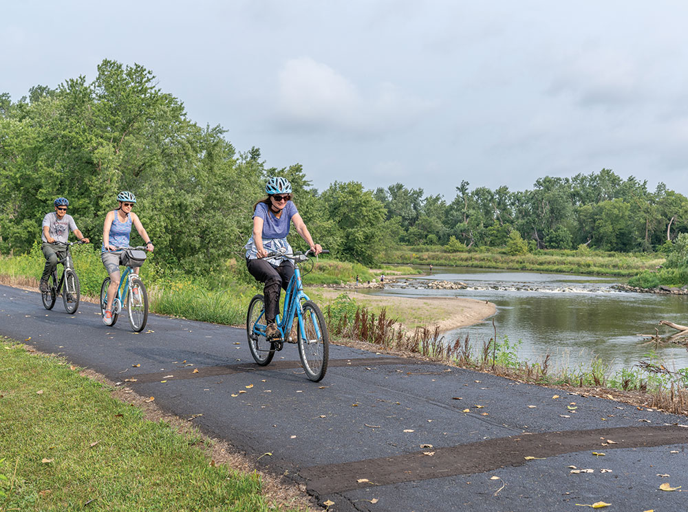 There are nearly 9 miles of recreational trails in Marshalltown, IA.