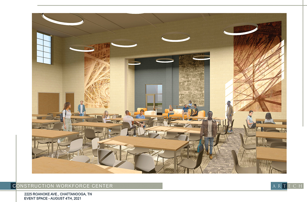 Rendering of the construction workforce center in Chattanooga, TN.